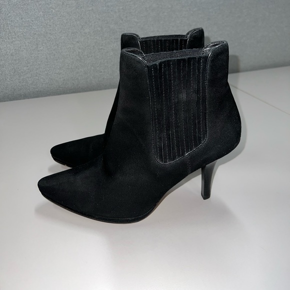 Cole Haan Nike Air Heels Pointed Toe Suede Boots Size 7.5 - Picture 2 of 13